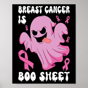 Poster Le cancer est une feuille de bas Halloween Cancer