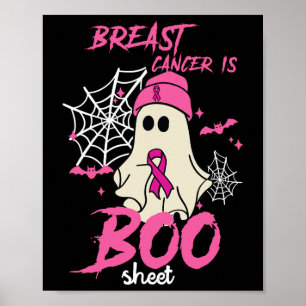 Poster Le cancer est une feuille de bas Halloween Cancer