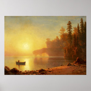 Poster Le canot indien Albert Bierstadt