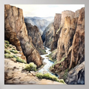 Poster Le canyon noir du parc national Gunnison