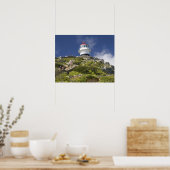 Poster Le Cap, Afrique du Sud. Un phare sur (Cuisine)