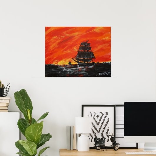 Poster Le capitaine (Bureau à domicile)