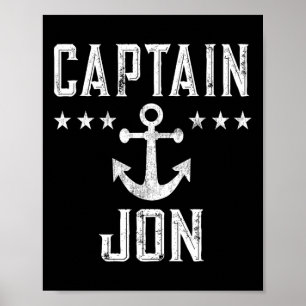 Poster Le Capitaine Jon Un Cadeau De Bateau Pour Les Amat