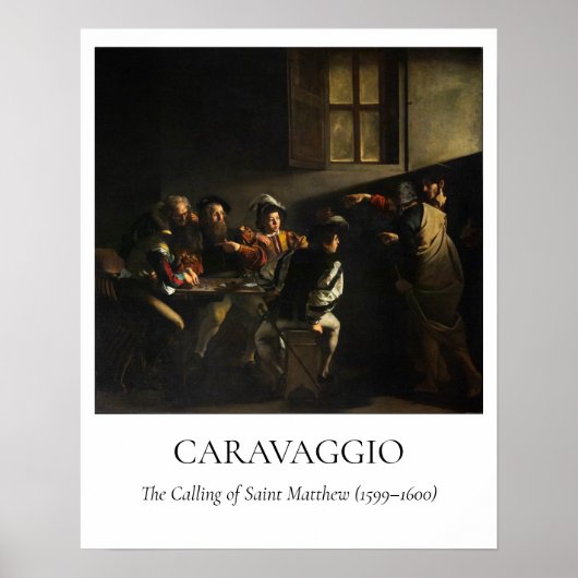 Poster Le Caravage — La Vocation de saint Matthieu (Devant)