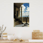 Poster Le cardinal Archevêque assis sur son balcon ombrag (Cuisine)