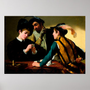 Poster Le Cardsharps par Caravaggio