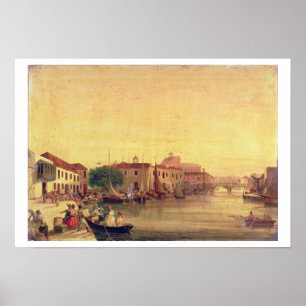 Poster Le carénage, Bridgetown, Barbade, c.1848