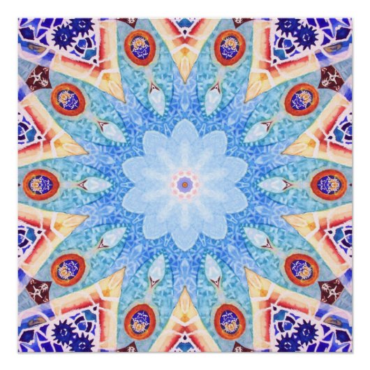 Poster Le Carrelage de Gaudi. (Devant)