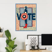 Poster Le casquette veut que vous votiez (Bureau à domicile)