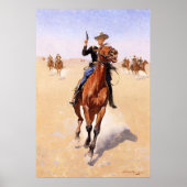 Poster Le cavalier par Frederic Remington (Devant)
