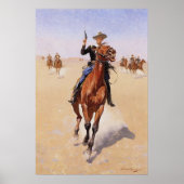 Poster Le cavalier par Frederic Remington (Devant)