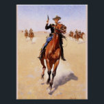 Poster Le cavalier par Frederic Remington<br><div class="desc">The Trooper,  oeuvre populaire de l'artiste américain Frederic Remington,  1902.</div>