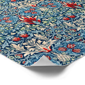 Poster Le célèbre motif Snakeshead de William Morris (Coin)