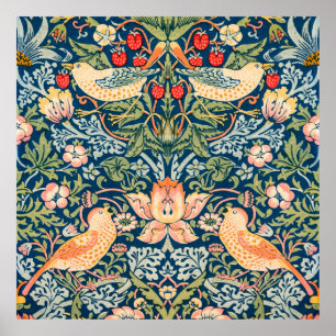 Poster le célèbre motif Strawberry Thief de William Morri