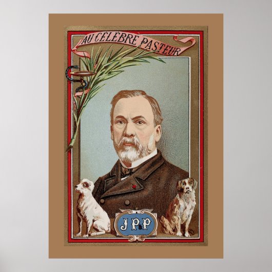 Poster Le célèbre Portrait historique Louis Pasteur (Devant)