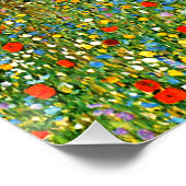 Poster Le célèbre tableau de Gustav Klimt, Mohnfeld (1907 (Coin)