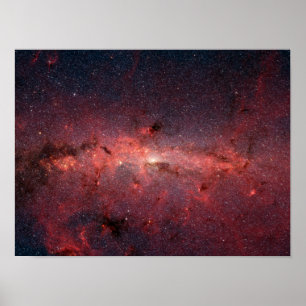 Poster Le centre de la galaxie de manière laiteuse