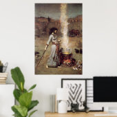 Poster "Le cercle magique" John William Waterhouse (Bureau à domicile)