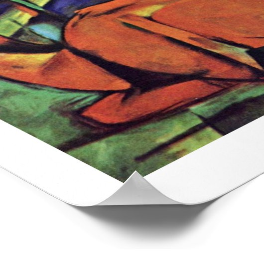 Poster Le Cerf Dans Les Bois (Ii) Par Marc Franz (Coin)