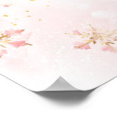 Poster Le cerf d'hiver rose est un Baby shower de fille (Coin)