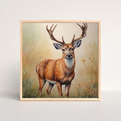 Poster Le Cerf Majestic Dans La Forêt D'Automne