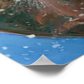 Poster Le cerf rouge (Cervus elaphus) (Coin)