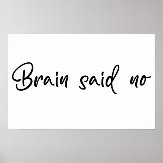 Poster Le cerveau a dit non (Devant)