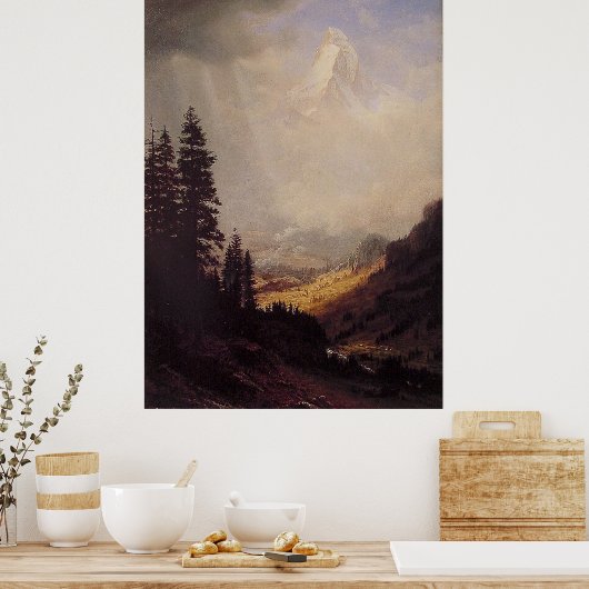Poster Le Cervin d'Albert Bierstadt, 1867 (Cuisine)