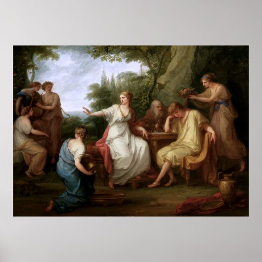 Poster Le chagrin de Telemachus par Angelika Kauffmann (Devant)
