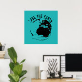 Poster le changement climatique est réel (Bureau à domicile)