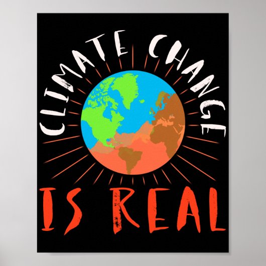 Poster Le changement climatique est un véritable Jour des (Devant)