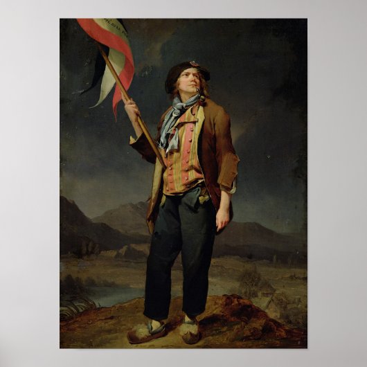 Poster Le chanteur Chenard, comme Sans-Culotte, 1792 (Devant)