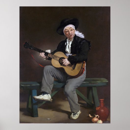 Poster Le chanteur espagnol - Édouard Manet (Devant)