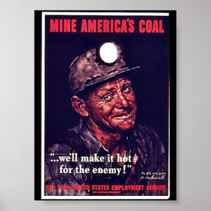 Poster Le charbon de l'Amérique de mine