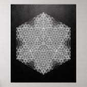 Poster Le Chariot avec Merkaba Canalisé Géométrie Sacrée (Devant)