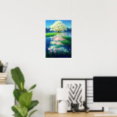 Poster Le Charmant Arbre Vert Clair (Bureau à domicile)