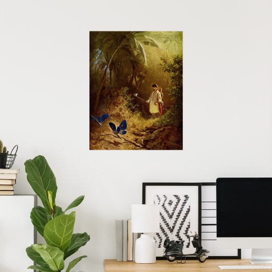 Poster Le chasseur de papillons (Bureau à domicile)