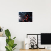 Poster Le chasseur défie un dragon (Bureau à domicile)