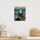 Poster Le chat à pêche (Cuisine)