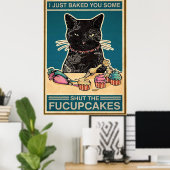 Poster Le Chat Balck Vous A Donné Un Peu Fermé Les Fucupc (Bureau à domicile)