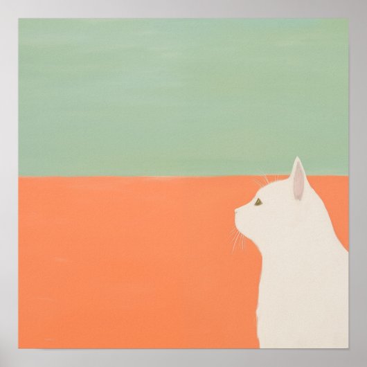Poster Le chat blanc (Devant)