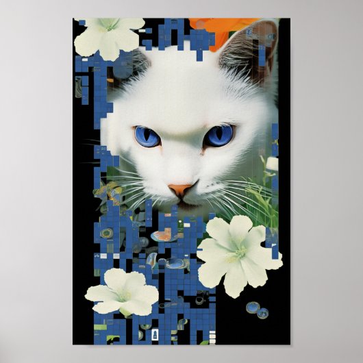 Poster Le chat blanc (Devant)