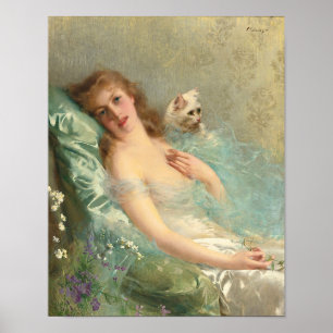 Poster Le chat blanc (1891)