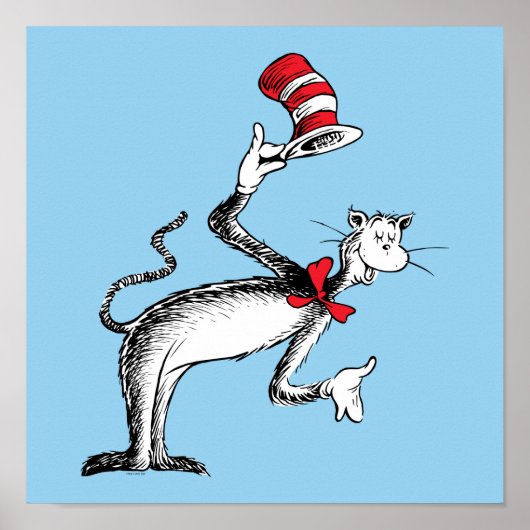 Poster Le Chat Chapeauté S'incline (Devant)
