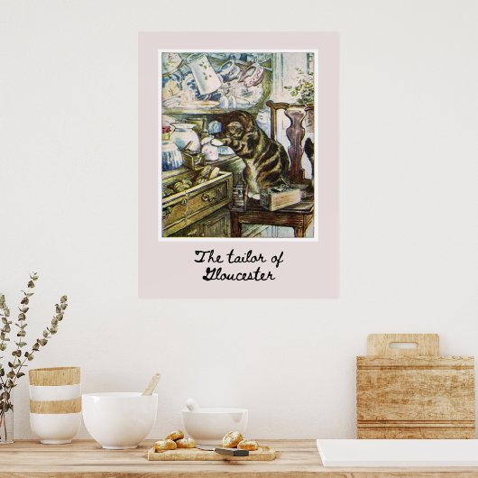 Poster Le Chat Curieux (Cuisine)