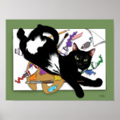 Poster Le chat de l'artiste (Devant)