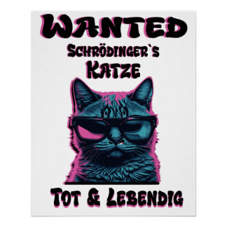 Poster Le chat de Schrödinger 1