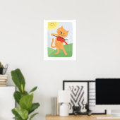 Poster Le chat et l'affiche Fiddle (Bureau à domicile)