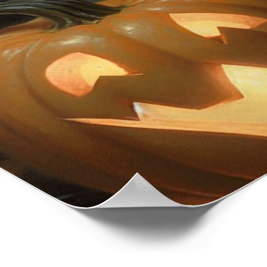 Poster Le chat et son Citrouille (Coin)