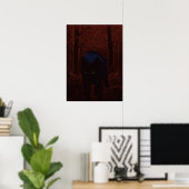 Poster Le chat fantôme et la forêt rouge (Bureau à domicile)